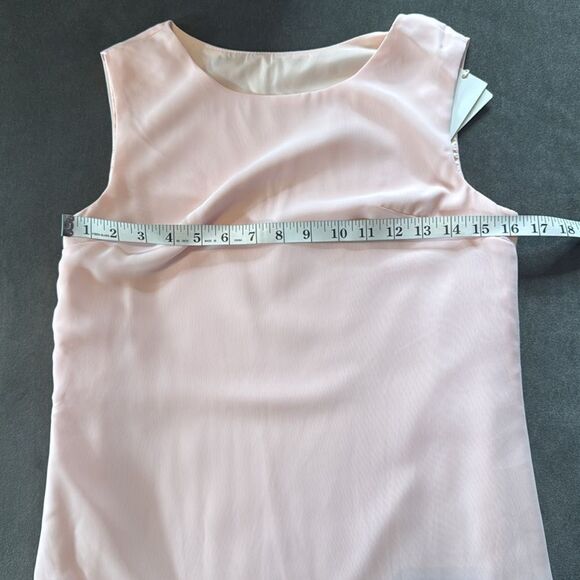 Women’s Pink Chiffon 3 Piece Formal Pant Suit Set Mother of the Bride Size 4 NWT - Picture 10 of 15